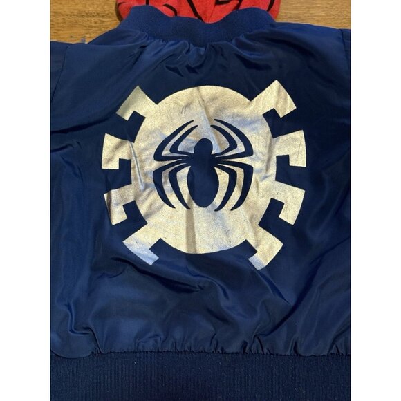 Boy's‎ Marvel Spiderman Jacket Red and Blue Hooded Coat Size 3T Character Hood - Picture 9 of 12
